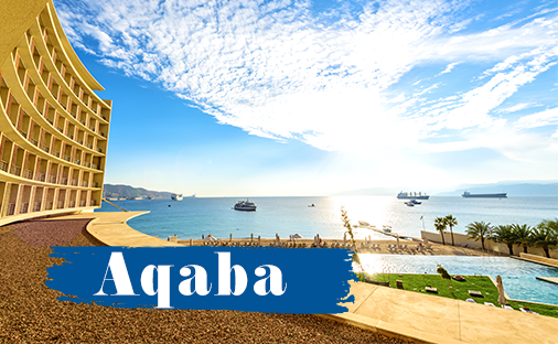 Aqaba is a Jordanian port city on the Red Sea's Gulf of Aqaba.